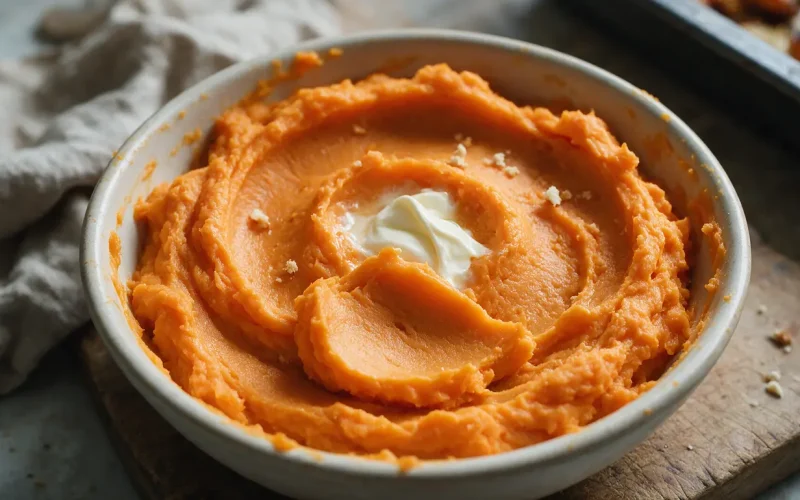 Purée de patate douce : j&rsquo;ajoute un seul ingrédient et elle devient encore plus onctueuse et gourmande