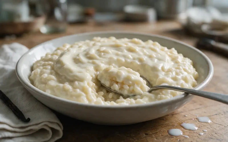 Riz au lait : je n&rsquo;utilise plus qu&rsquo;une seule astuce pour le rendre encore plus crémeux et fondant