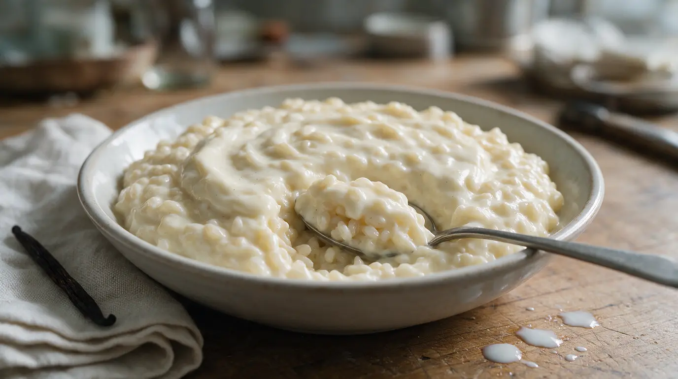Riz au lait : je n&rsquo;utilise plus qu&rsquo;une seule astuce pour le rendre encore plus crémeux et fondant