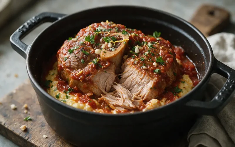 Osso bucco de dinde : je le prépare en cocotte et la viande est fondante à souhait
